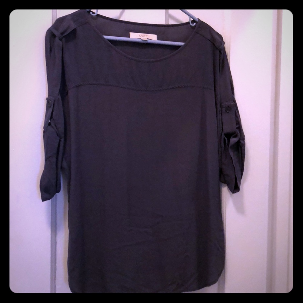 Last chance!! Loft gray blouse